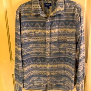 Large Navajo print button down